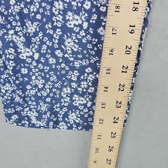 Jessica Simpson Cropped Joggers Womens 2XL Blue Floral Viscose Travel Pull On - Picture 6 of 9